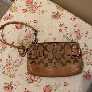Coach signature wristlet